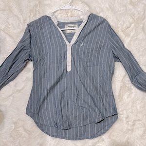 Abercrombie and Fitch henley stripe blouse